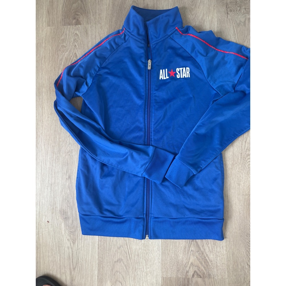 Converse All Star Track Jacket Boys XL Blue Full Zip Raglan Sleeve Sportswear - Picture 1 of 6